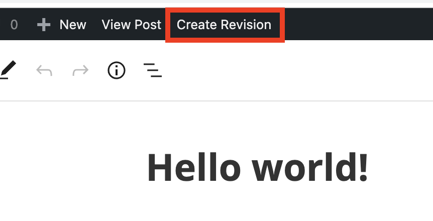create revision toolbar