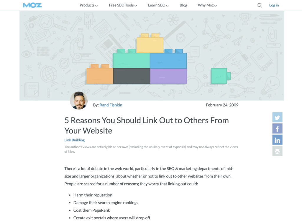 moz linking article