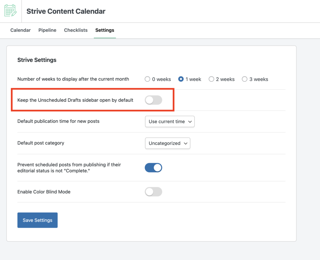 keep sidebar open