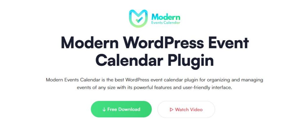 Modern WordPress Event Calendar plugin