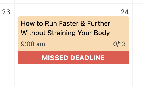 missed deadline post