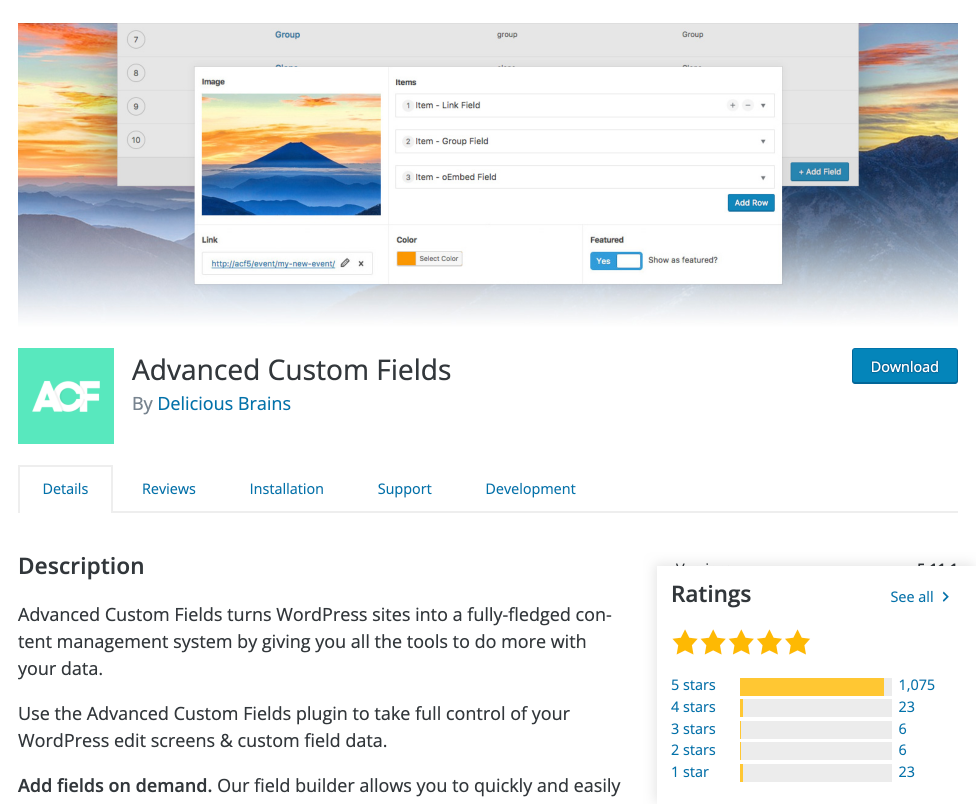 advanced custom fields