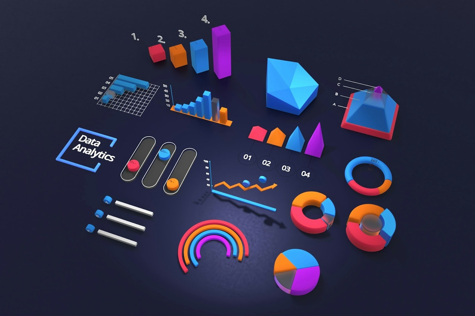 An image of data analytics-related graphic elements.