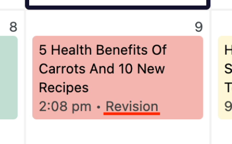 revision label