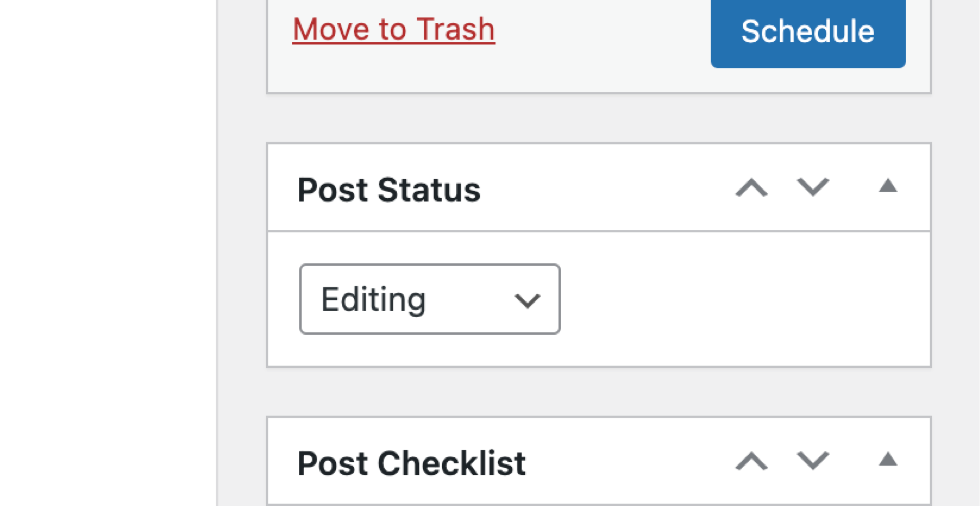 Post status setting in Classic Editor