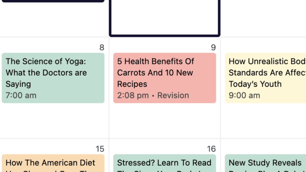 Revision label on post in calendar, update old blog posts to improve content quality