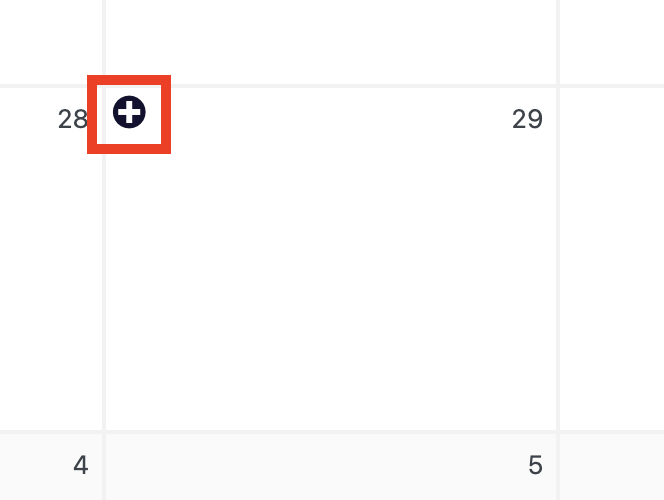 Plus button for adding posts