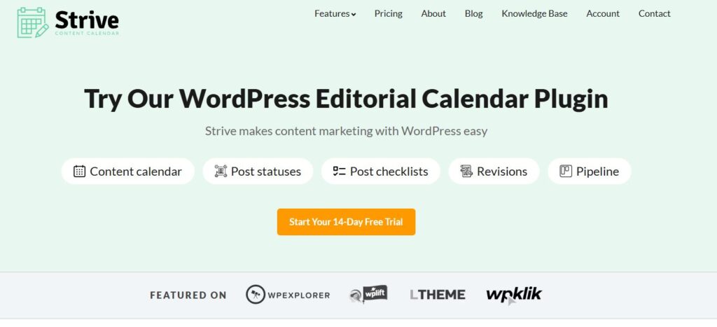StriveCalendar WordPress plugin
